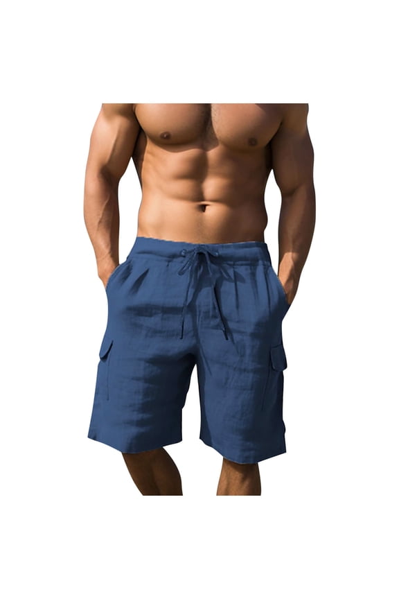 Mens Athletic Shorts Plus Elastic Waist Casual Summer Drawstring Cotton Big and Tall Short with pockets Size 4XL-5XL