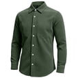 thumbnail image 1 of Eagokdc Mens Lightweight Shirts Business Casual Button Down Collar Long Sleeves Big and Tall Shirt Size S-4XL, 1 of 6