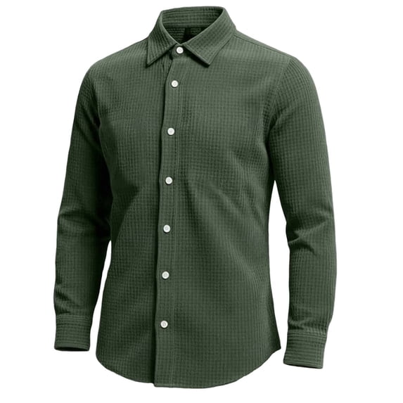 Eagokdc Mens Lightweight Shirts Business Casual Button Down Collar Long Sleeves Big and Tall Shirt Size S-4XL