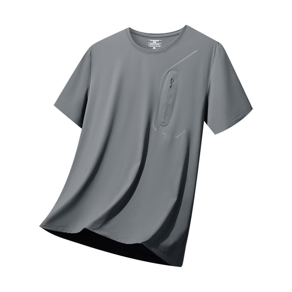 Eagokdc Mens Round Neck T Shirts Casual Breathable Short Sleeve Comfy Loose Big And Tall Tee Shirt Size L-5XL
