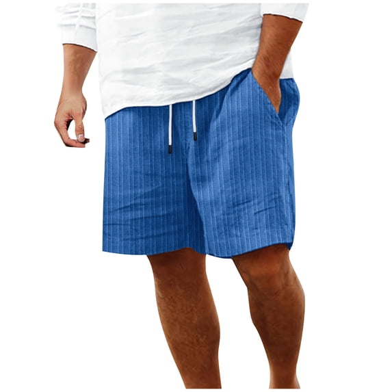 Eagokdc Mens Shorts Casual Elastic Waist Big And Tall Workout Gym Comfortable Short With Pocket Size S-3XL