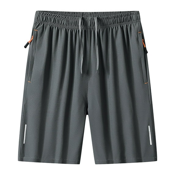Eagokdc Mens Shorts Casual Solid Color Straight Big And Tall Workout Short With Pocket Size M-8XL