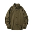 thumbnail image 1 of Eagokdc Mens Work Shirts Casual Button Down Collar Long Sleeves Cotton Big and Tall Shirt Size M-5XL, 1 of 3