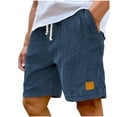 thumbnail image 1 of Eagokdc Mens Workout Shorts Casual Summer Cotton Loose Drawstring Big And Tall Short With Pockets Size M-5XL, 1 of 4