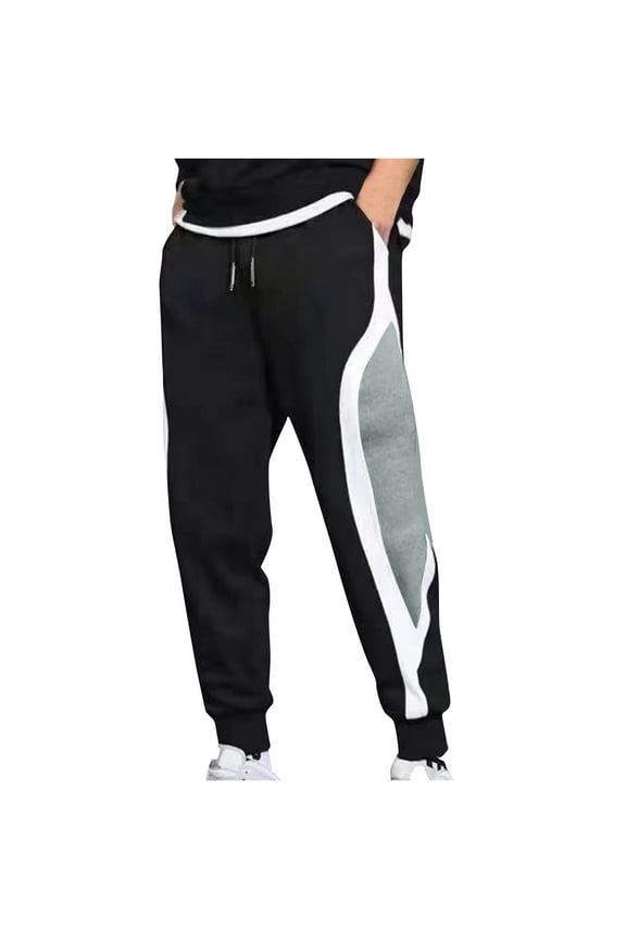 Pants for Man Casual Workout Summer Comfort Lightweight Big and Tall Black Pant with Pockets Size 2XL-4XL
