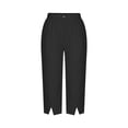 thumbnail image 1 of Eagokdc Soft Capri Pants for Women Loose Casual Summer Elastic Waist Ladies Capris With Pockets Size XS-L, 1 of 5