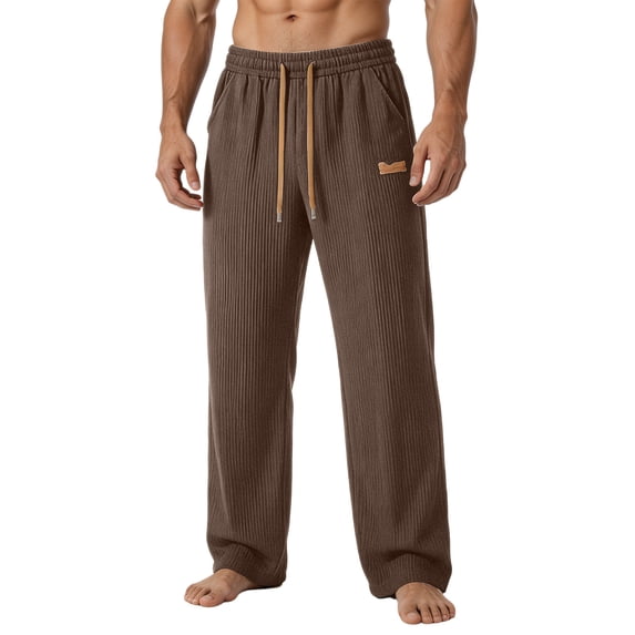 Eagokdc Stretch Pants for Men Casual Jogging Loose Drawstring Lightweight Exercise Big And Tall Pant With Pockets Size S-4XL