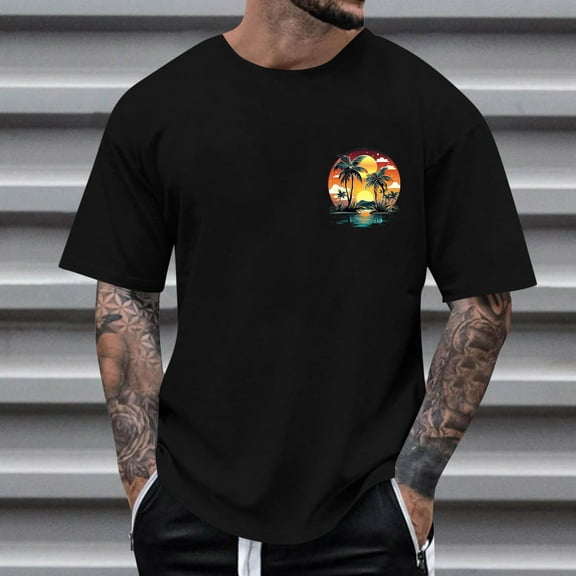 Eagokdc T Shirt for Men Casual Crew Neck Plain Loose Running Big and Tall Short Sleeve Tee Top Size S-5XL