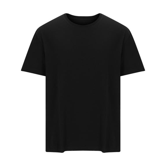 Eagokdc T shirt for Men Casual Round Neck Blouse Summer Short Sleeve Big and Tall Cotton Tee Top Size L-6XL
