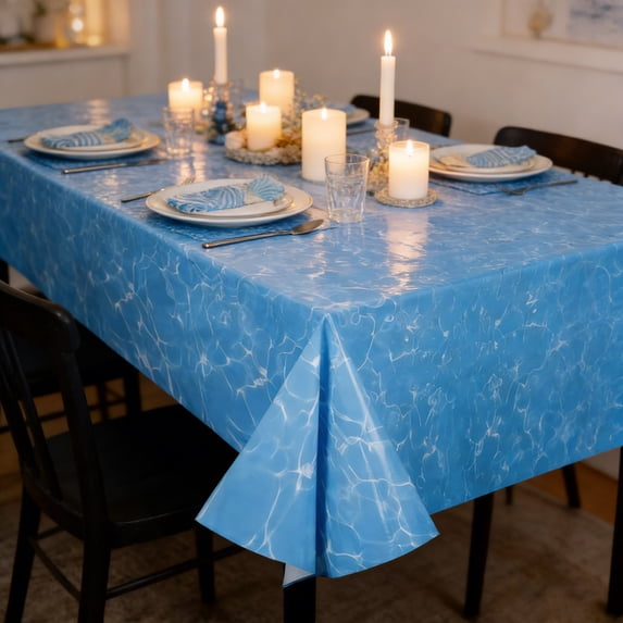 Eagokdc Tablecloths Rectangular, Wrinkle Resistant Plastic Table Cloth, Heavy Duty Birthday Decor for Kitchen Dining Gathering Party Supplies
