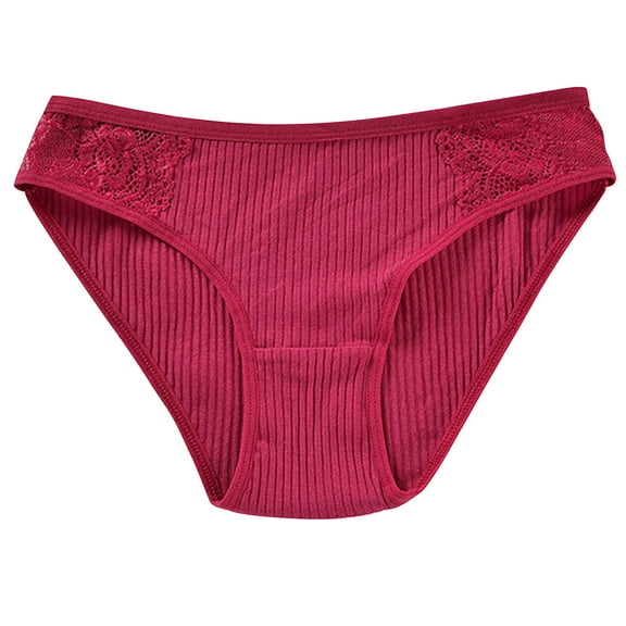 Eagokdc Underwear for Women High Waisted Full Coverage Seamless Ladies Soft Lace Panties Briefs Size S-XL