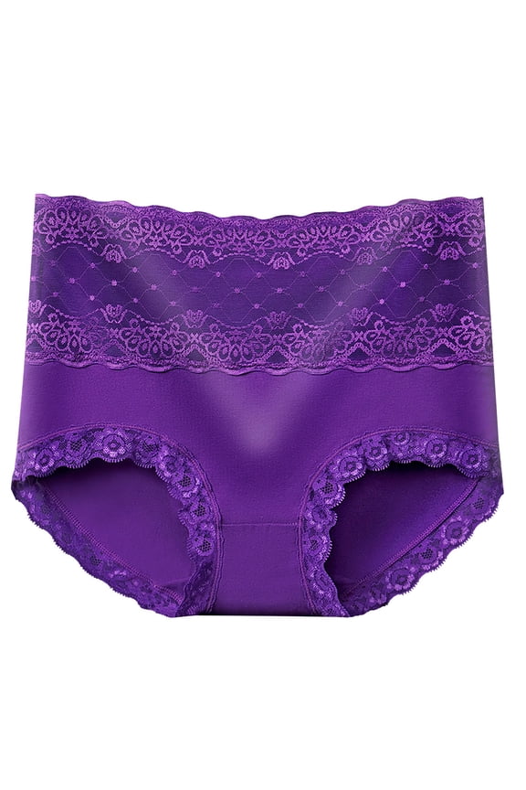 Women's Cotton Underwear High Waisted Full Coverage Soft Breathable Brief Panties for Ladies Size L-2XL