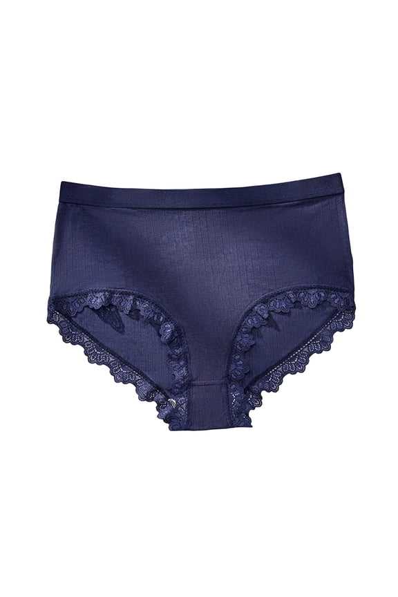 Women's Large Underwear High Waisted Full Coverage Soft Seamless Lace Brief Panties for Ladies Size L-4XL