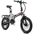 thumbnail image 1 of Eahora Foldable Electric Bike 20" Fat Tire 750W Bicycle 28MPH 7 Speed Dual Suspension for Adults Men Azarias Gray, 1 of 6