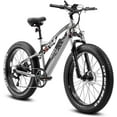 thumbnail image 1 of Eahora XT10 26in 750W Electric Bike up to 31MPH 48V 15Ah Adults 9 Speeds 4.0 Fat Tire Bicycle Gray, 1 of 7