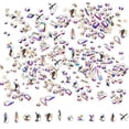 thumbnail image 1 of Ealicere 1848 Pieces Crystal Rhinestones Set 1728 Pcs 6 Sizes Round Nail Art Rhinestones and 120 Multi-shape Flatback AB Nail Diamonds Clear Gems Diamond Stone for Nail Face Decoration, 1 of 8