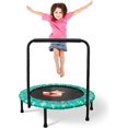 thumbnail image 1 of Ealing  38'' Kids Trampoline with Foldable Bungee Rebounder Adjustable Handrail and Safety Padded Cover Mini Toddles  Trampoline for Indoor and Outdoor use, 1 of 7