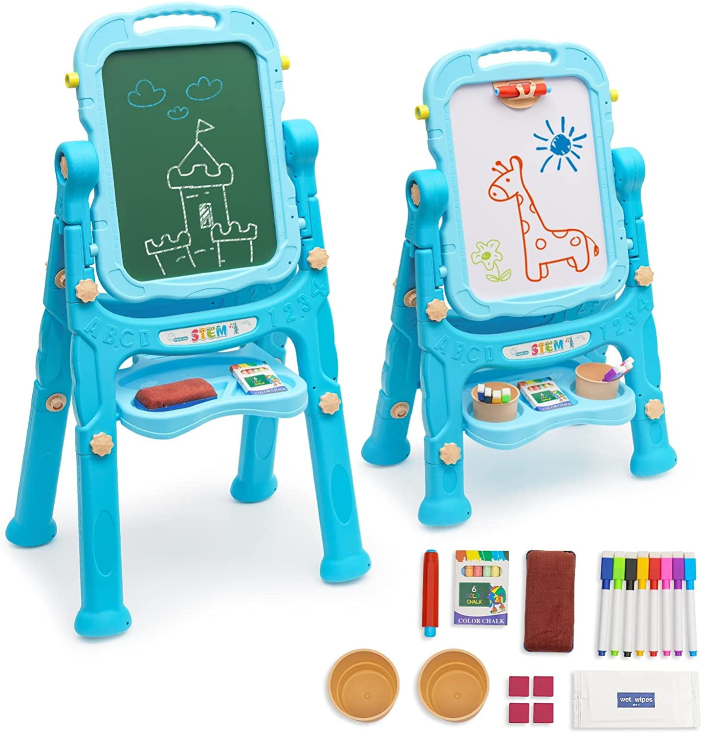 EALING BABY Art Easel - Wood Frame with Storage Boxes - Green –  duke-commerce