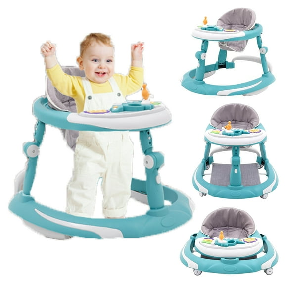 Ealing Baby Walker,Foldable Push Walker with Rocking Horse Function, Height Adjustable,Baby Activity Center Toys with Music for Babies 6-24 Months