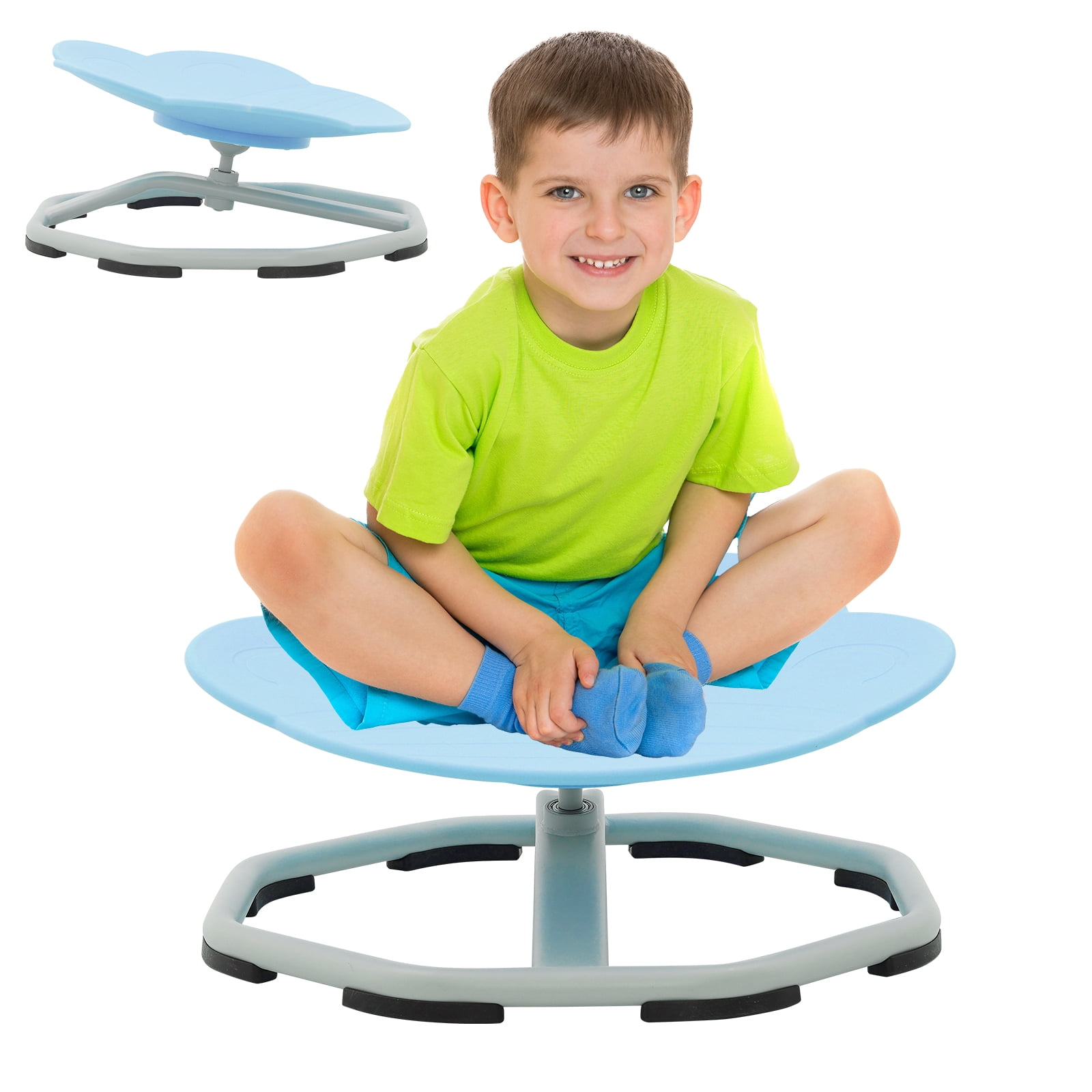 Ealing Kids Swivel Chair, Blue Sensory Spinning Chair for Autism and ...