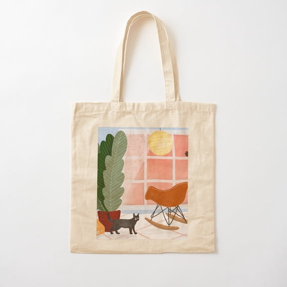 Eames Cat Cotton Tote Bag Canvas Tote Bag, Family Gift For Mother, Her