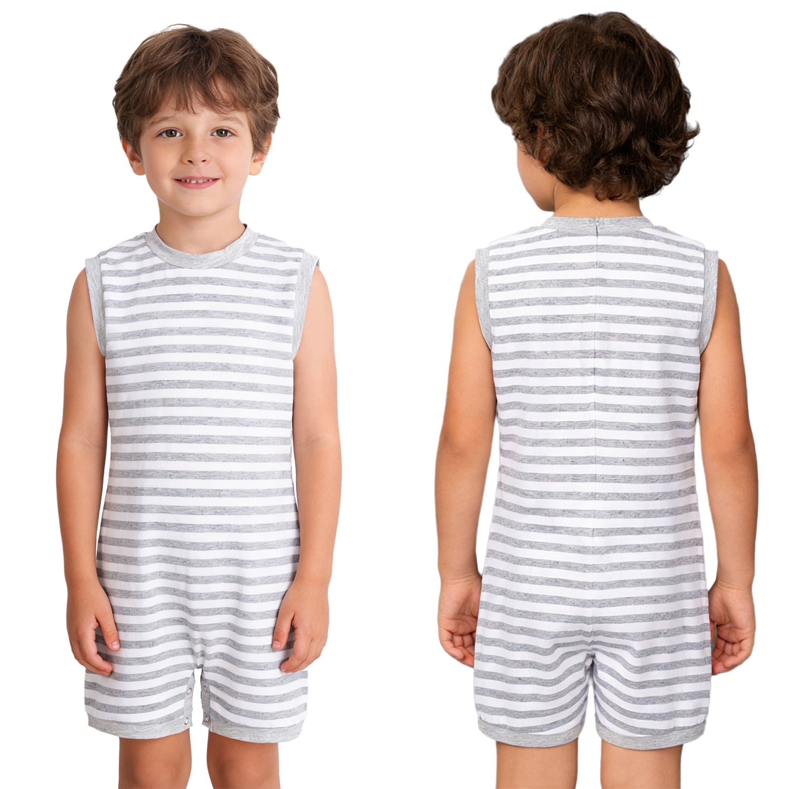 Eandarui Boys Girls Special Needs Bodysuit Adaptive Clothing Sleeveless ...