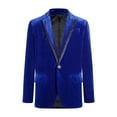 thumbnail image 1 of Eandarui Boys Velvet Sport Blazer Classic Fit Lapel Suit Jacket Single Breasted Outerwear Coat Royal Blue 14, 1 of 7