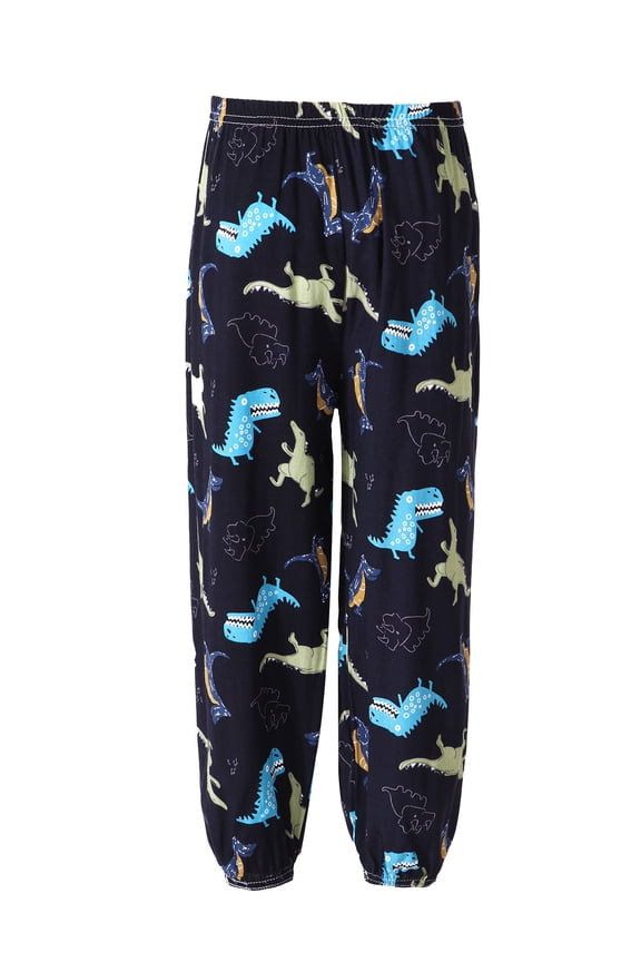 Girls Boys Bohemian Beach Hippie Harem Pants Dance Yoga Sport Pilates Bloomers Trousers Dinosaur 120