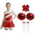 thumbnail image 1 of Eandarui Girls Cheer Leader Dance Dress Uniform for Schoolgirl Sparkle Cheerleading Outfits with A Red 14, 1 of 1