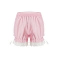 thumbnail image 1 of Eandarui Girls' Elastic Waist Safety Underskirt Ruffle Lace Pumpkin Pants Bottom Bloomer Shorts Pink 120, 1 of 7