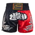thumbnail image 1 of Eandarui Kids Boy Boxing Trunks Muay Thai Boxing Shorts Grappling Martial Arts Kickboxing Shorts Black&Red S/140, 1 of 2