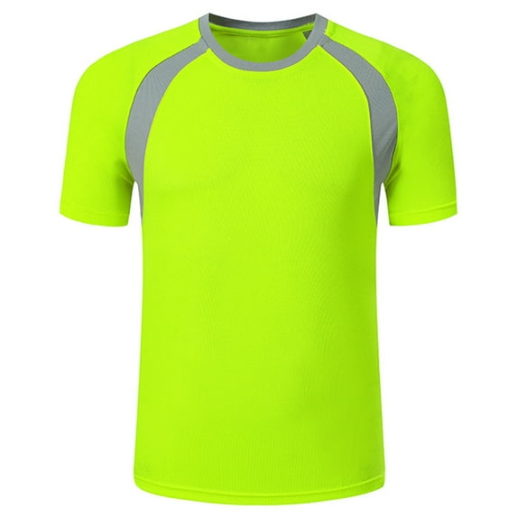 Eandarui Kids Boys Quick Drying T Shirt Short Sleeves Rash Vest Athletic Tops Summer Swimsuit Fluorescent Green 2XL