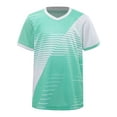 thumbnail image 1 of Eandarui Kids Boys Soccer Jersey Sports Shirt Short Sleeve T-Shirt Quick Dry Breathable Athletic Tops A Light Green M, 1 of 7