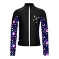 thumbnail image 1 of Eandarui Kids Girls Gym Workout Athletic Sport Jacket Zipper Sparkly Rhinestone Figure Ice Skating Black 6, 1 of 6