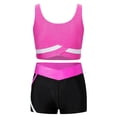 thumbnail image 1 of Eandarui Kids Girls Gymnastic Ballet Dance Outfits Sleeveless Crop Tops and Booty Shorts Tracksuits Hot Pink 14, 1 of 7