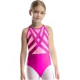 thumbnail image 1 of Eandarui Kids Girls Gymnastics Ballet Dance Leotard Bodysuit Shiny Rhinestones Figure Skating Costumes Hot Pink 12, 1 of 7