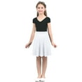 thumbnail image 1 of Eandarui Kids Girls Knee Length Skater Skirts Stretchy Pleated Casual School Uniform A-line Style White 12, 1 of 7