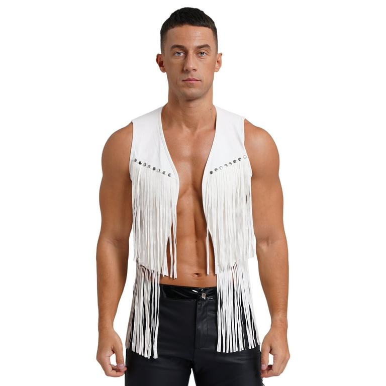 トップス WEIRDO MAIL ORDER VEST Eandarui Men Cowboy Western Faux Suede Open-Front Vest