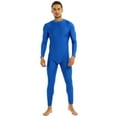 thumbnail image 1 of Eandarui Mens Spandex Zentai Gymnastics Full Body One Piece Jumpsuit Bodysuit Costume Unitard Blue XL, 1 of 7