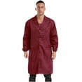 thumbnail image 1 of Eandarui Unisex Adult Dustproof Long Sleeve Work Coats Workwear Lapel Collar Button Up Jackets Red 175, 1 of 7