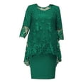 thumbnail image 1 of Eandarui Women Plus Size Formal Dress for Mother of The Bride Dress Floral Lace Cover Up Elegant Green XXL, 1 of 3