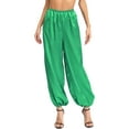 thumbnail image 1 of Eandarui Womens Halloween Desert Princess Pants Loose Bloomers Trousers Belly Dance Harem Pants Green S, 1 of 7