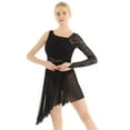 thumbnail image 1 of Eandarui Womens Lyrical Ballet Dance Dress Modern Contemporary Costume High Low Skirt Leotard Black M, 1 of 7