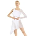 thumbnail image 1 of Eandarui Womens Lyrical Ballet Dance Dress Modern Contemporary Costume High Low Skirt Leotard White XL, 1 of 7
