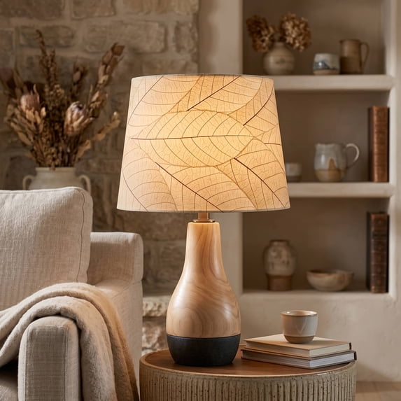 Eangee 14 Inch Tapered Drum Shade Natural