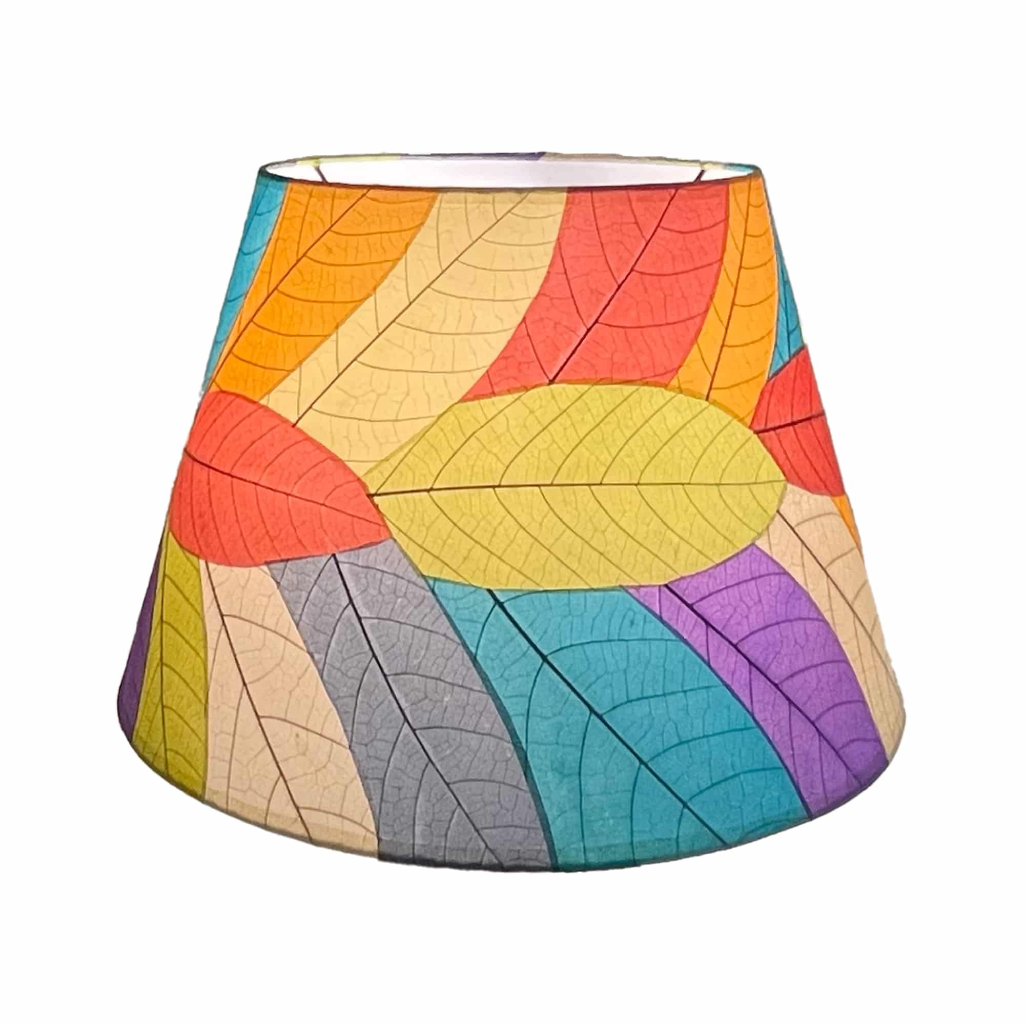 Eangee 18 Inch Multicolor Cocoa Leaf Drum Lamp Shade