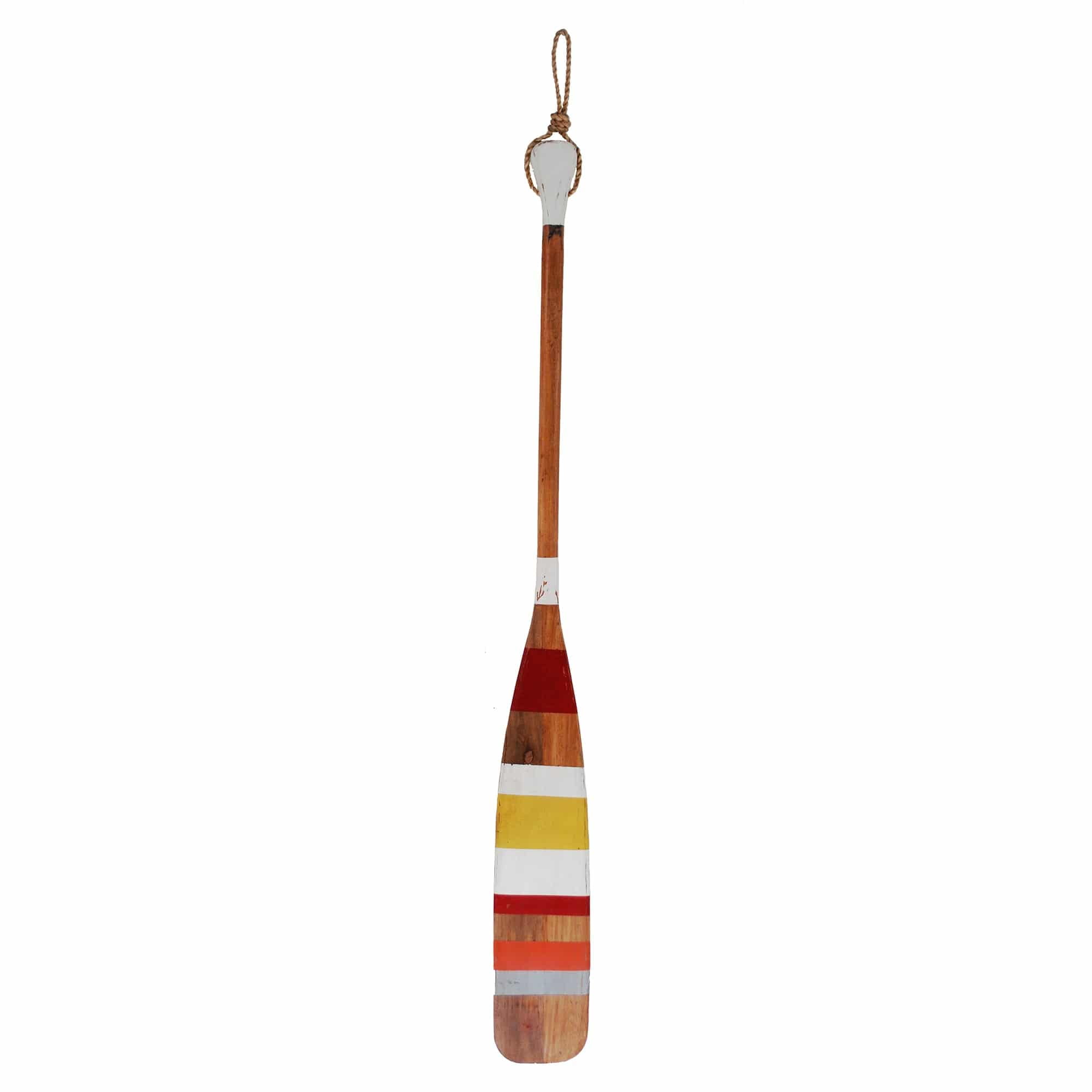 Eangee Home Design 60 Inch Oar Vintage Red Stripes, Wood, Indoor Safe, 7x2x60 Inches