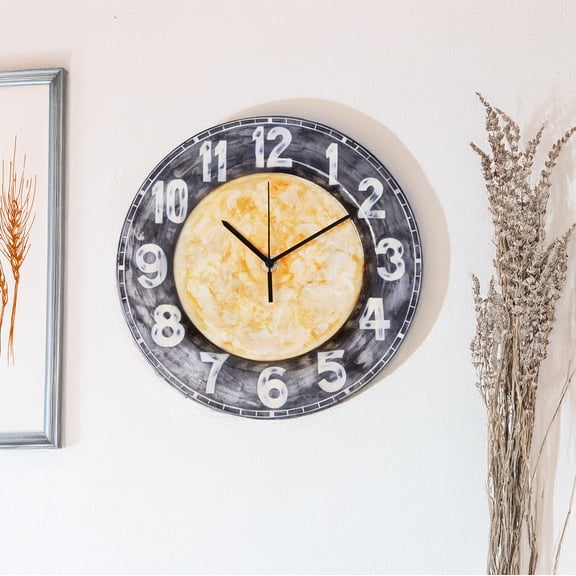 Eangee Clock Wall Decor With Black Rim