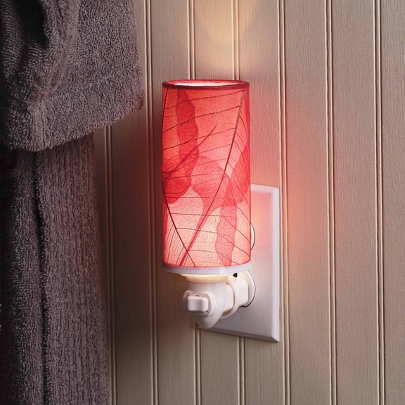 Eangee Cylinder Night Light Red