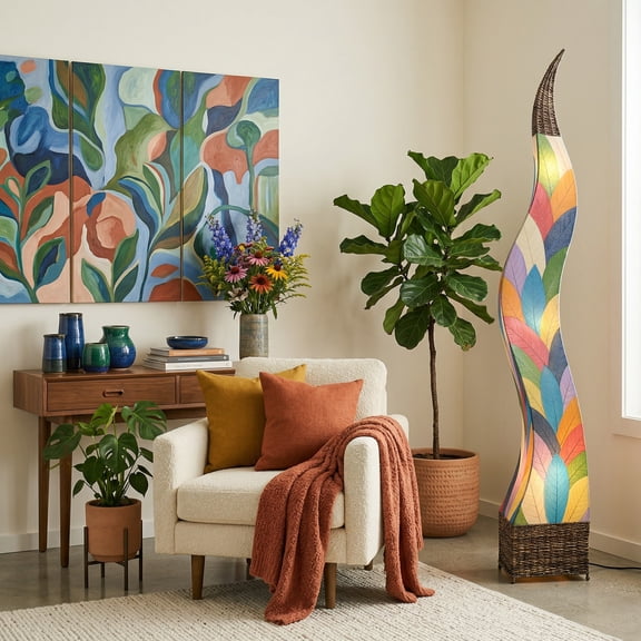 Eangee Flame Giant Floor Lamp Multi